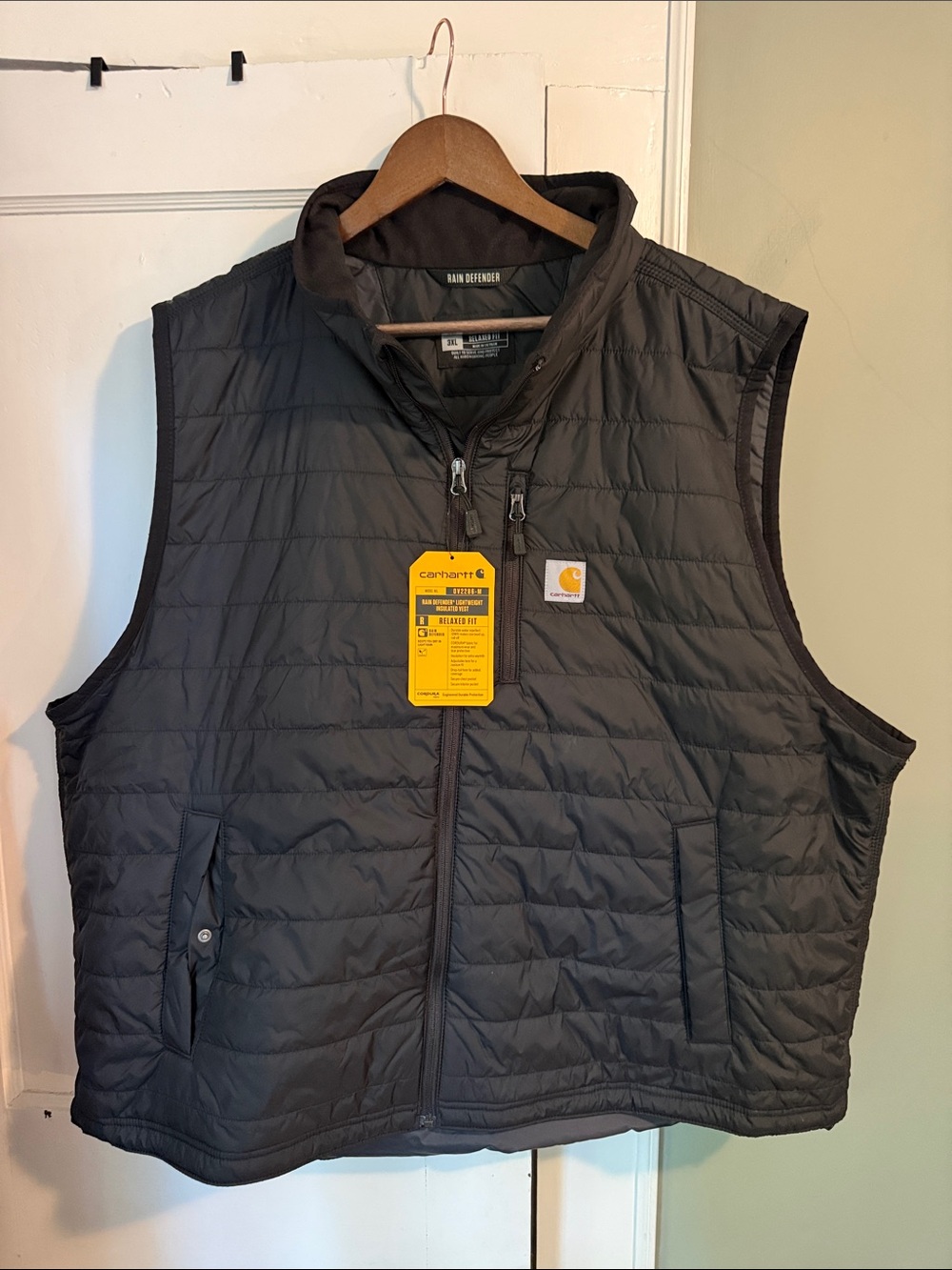 Carhartt Men’s Quilted Black Work Vest